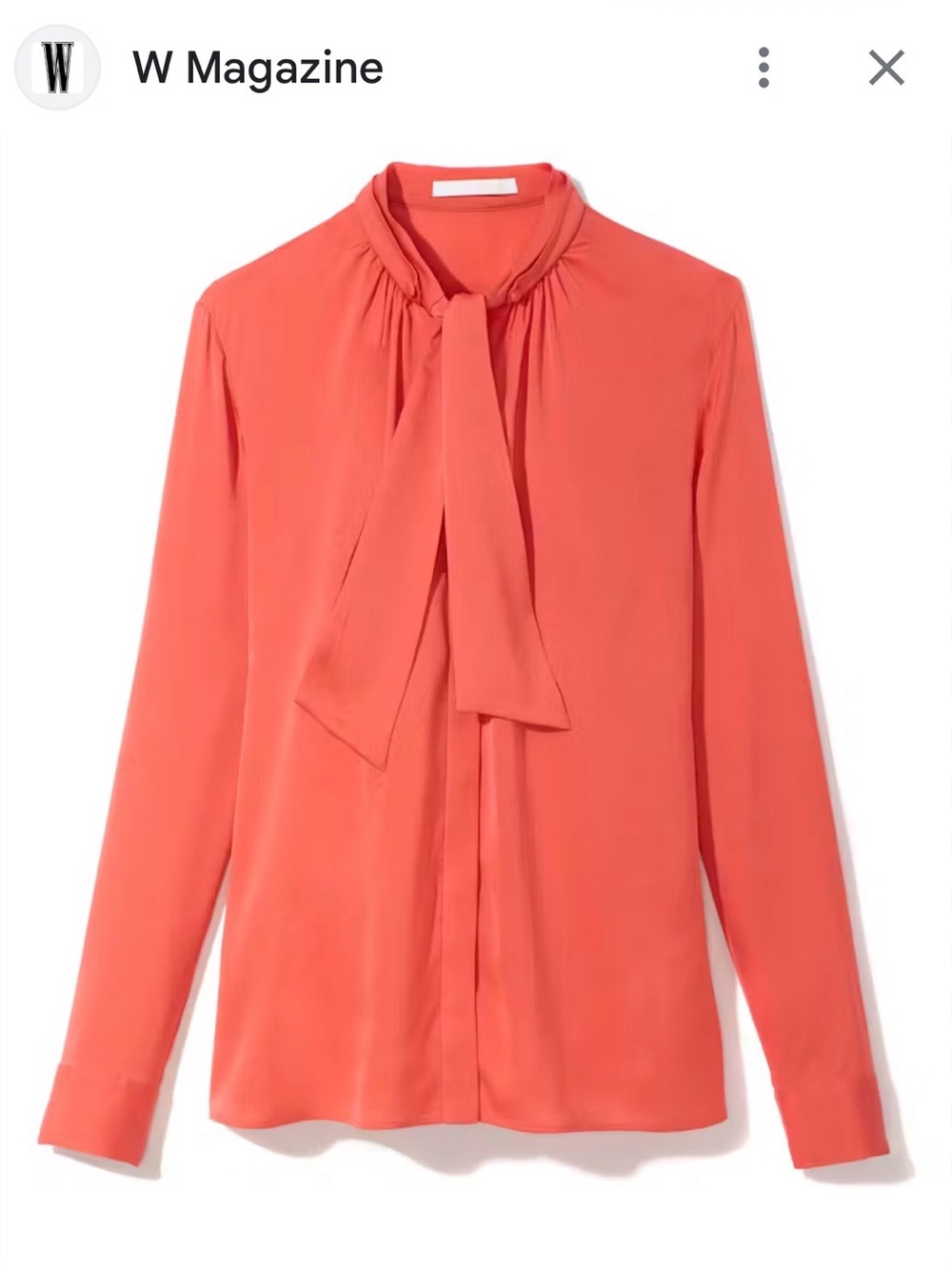 Forever 21 Coral Tie-Neck Blouse New w Tags small